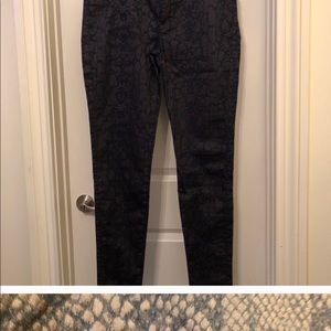 CJ by Cookie Johnson Purple & Navy Legging Jeans